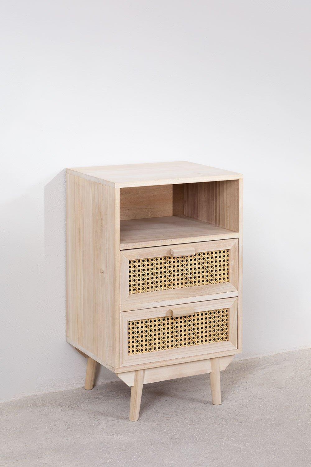 Sklum Mesita De Noche Con Almacenaje En Madera Ralik