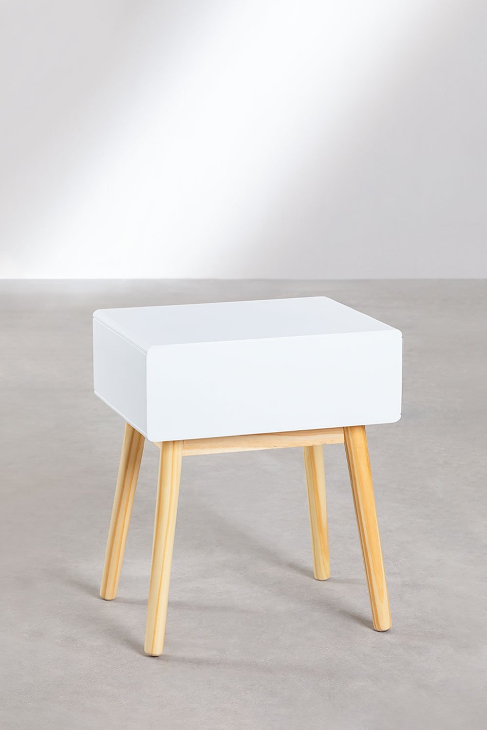 Sklum Mesita De Noche En MDF Y Madera De Pino Lucka