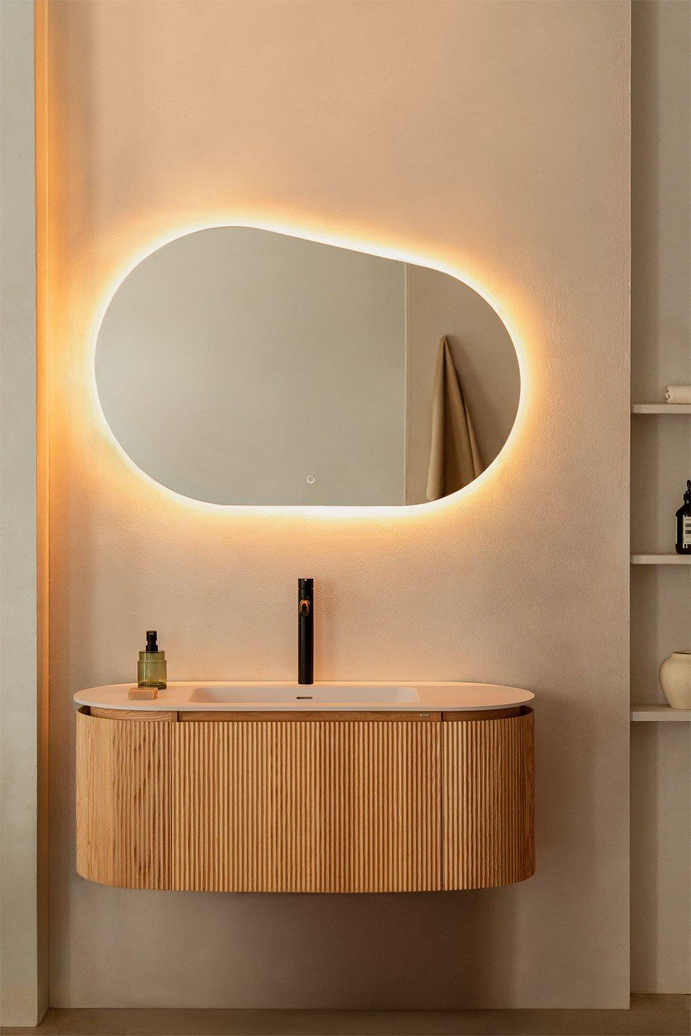 Sklum Meunier LED Illuminated Anti-fog Oval Bathroom Mirror