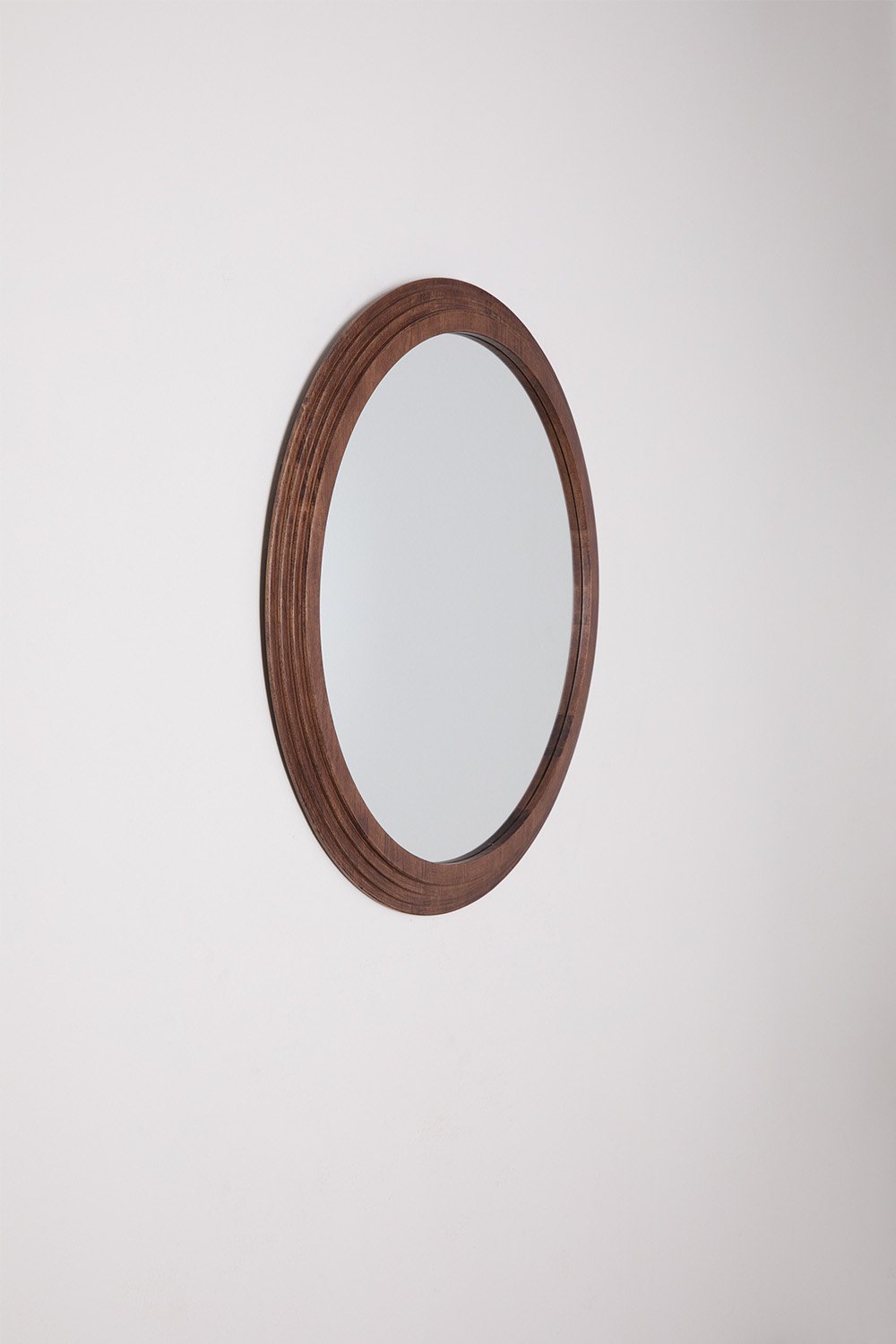 Sklum Miroir Mural Rond En Bois De Chêne (Ø75 Cm) Ozande