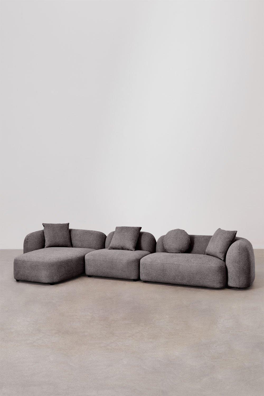 sklum Modulaire 3-delige chaise longue zitbank links in Coco chenille