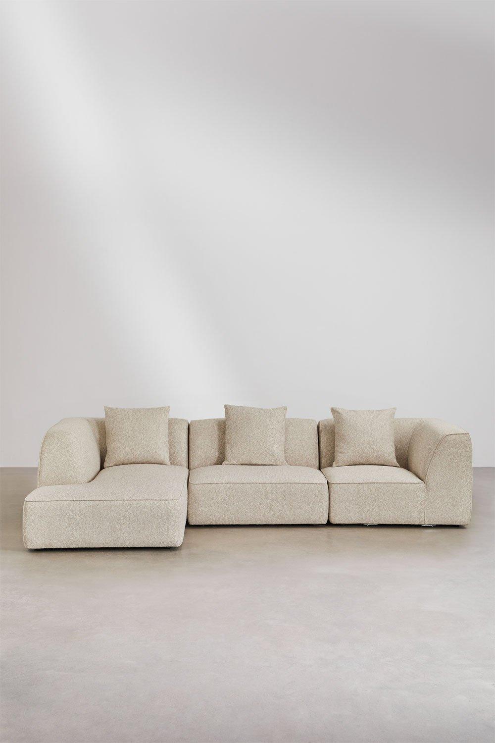 Sklum Modulares Sofa Mit Linker Chaiselongue 3-teilig Aus Bouclé-Stoff Cardea