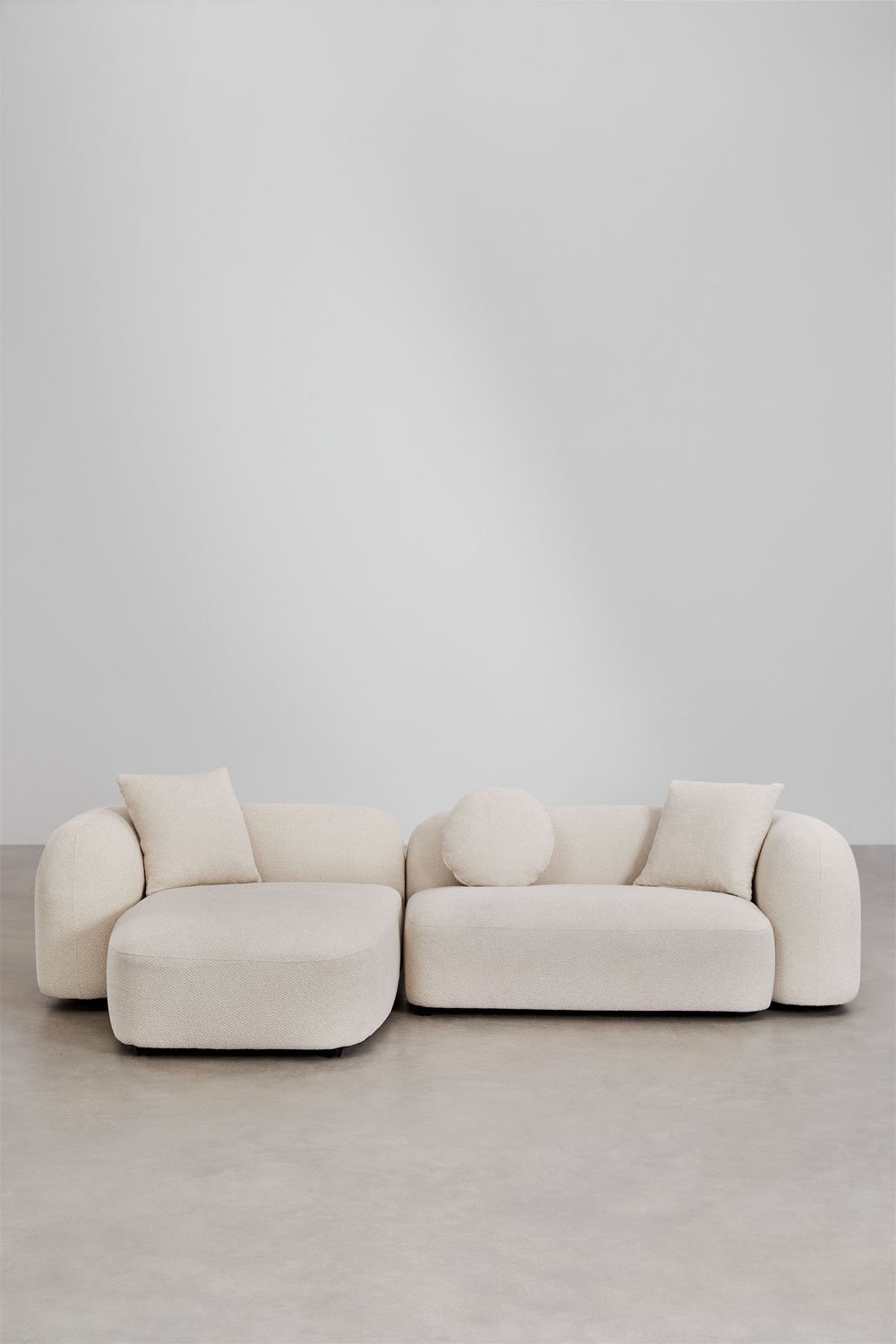Sklum Modulares Sofa Mit Linker Chaiselongue Aus 2 Teilen In Chenille Coco