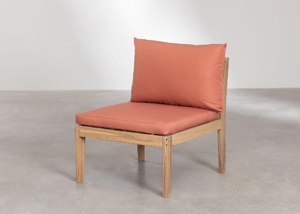 Sklum Module Central Pour Canapé De Jardin Modulable En Bois D'acacia Filips