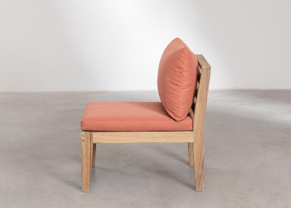 Sklum Module Central Pour Canapé De Jardin Modulable En Bois D'acacia Filips