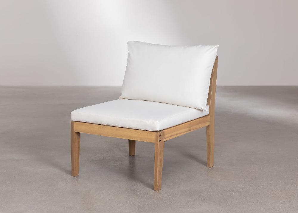 Sklum Módulo Central Para Sofá Modular De Jardín En Madera De Acacia Filips