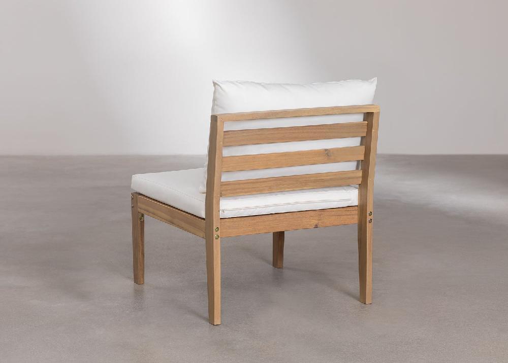 Sklum Módulo Central Para Sofá Modular De Jardín En Madera De Acacia Filips