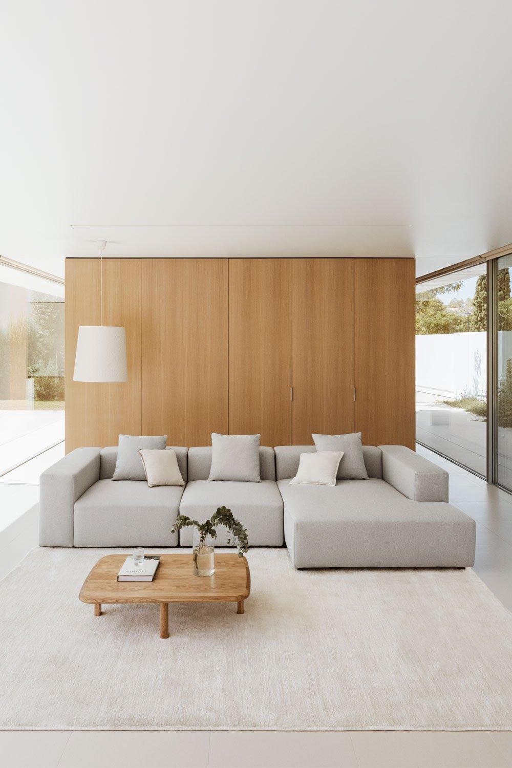 sklum Modułowa sofa z szezlongiem prawym 3-częściowa (↔︎335 cm) z wysokim podłokietnikiem Bruna