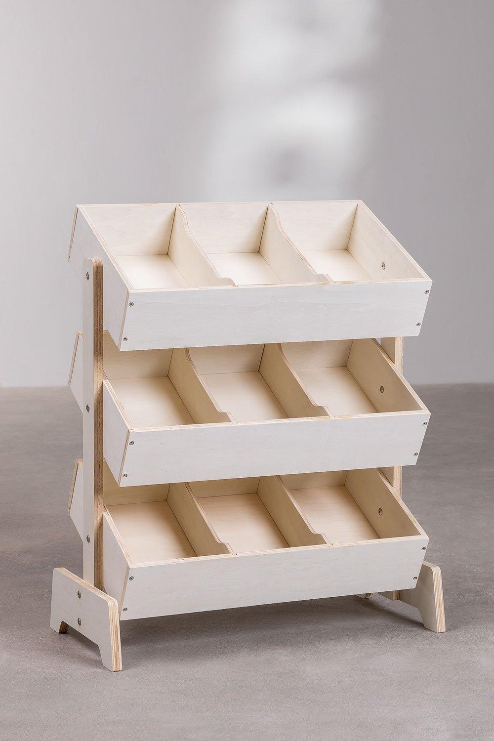 Sklum Mueble Organizador De Juguetes En Madera Yerai Kids