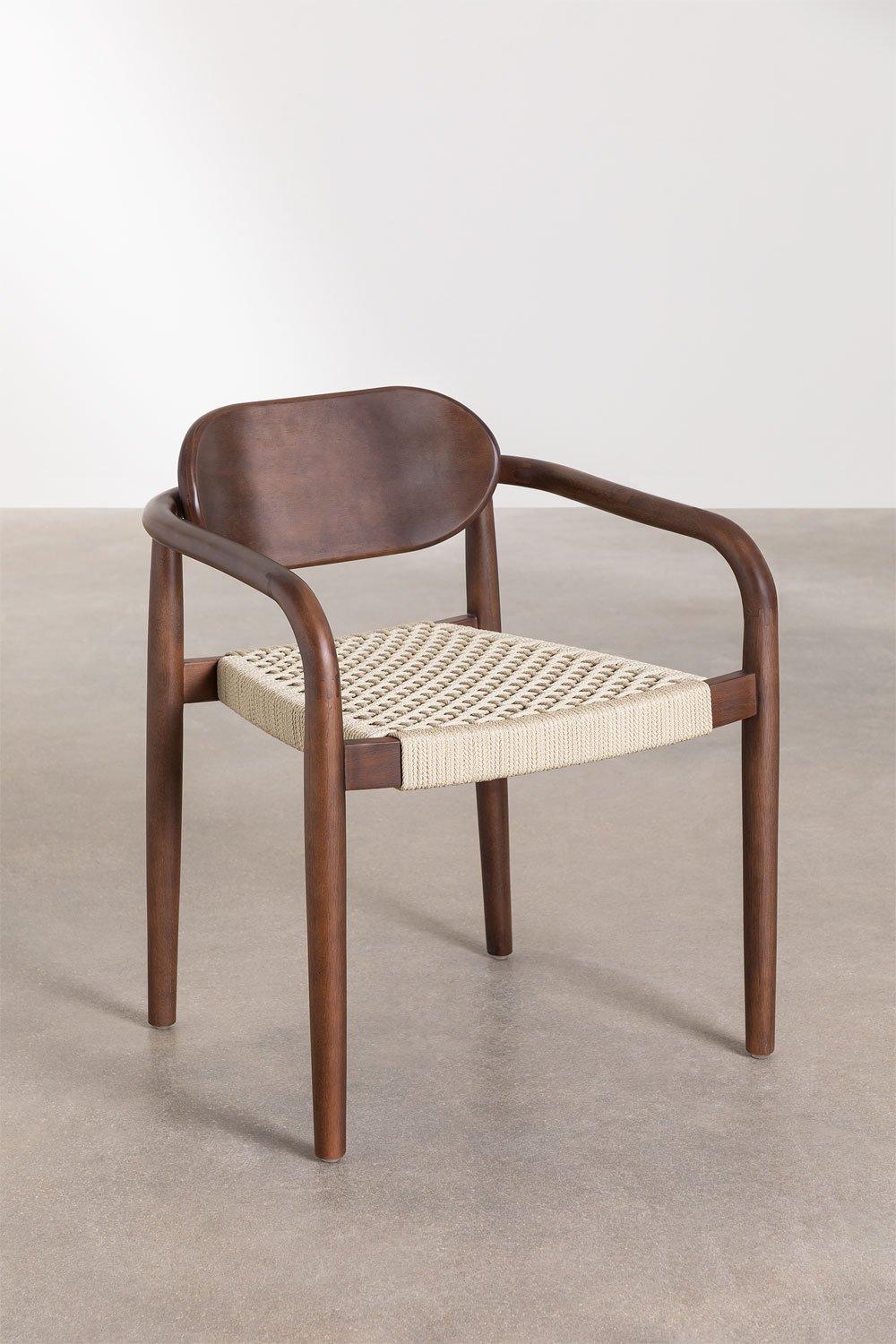 Sklum Naele Vintage Wooden Garden Chair With Armrests