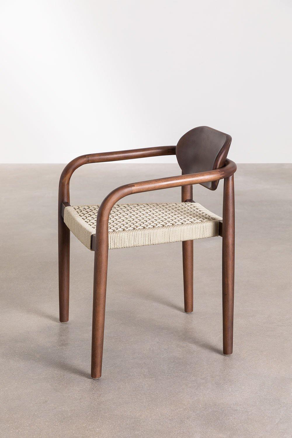 Sklum Naele Vintage Wooden Garden Chair With Armrests