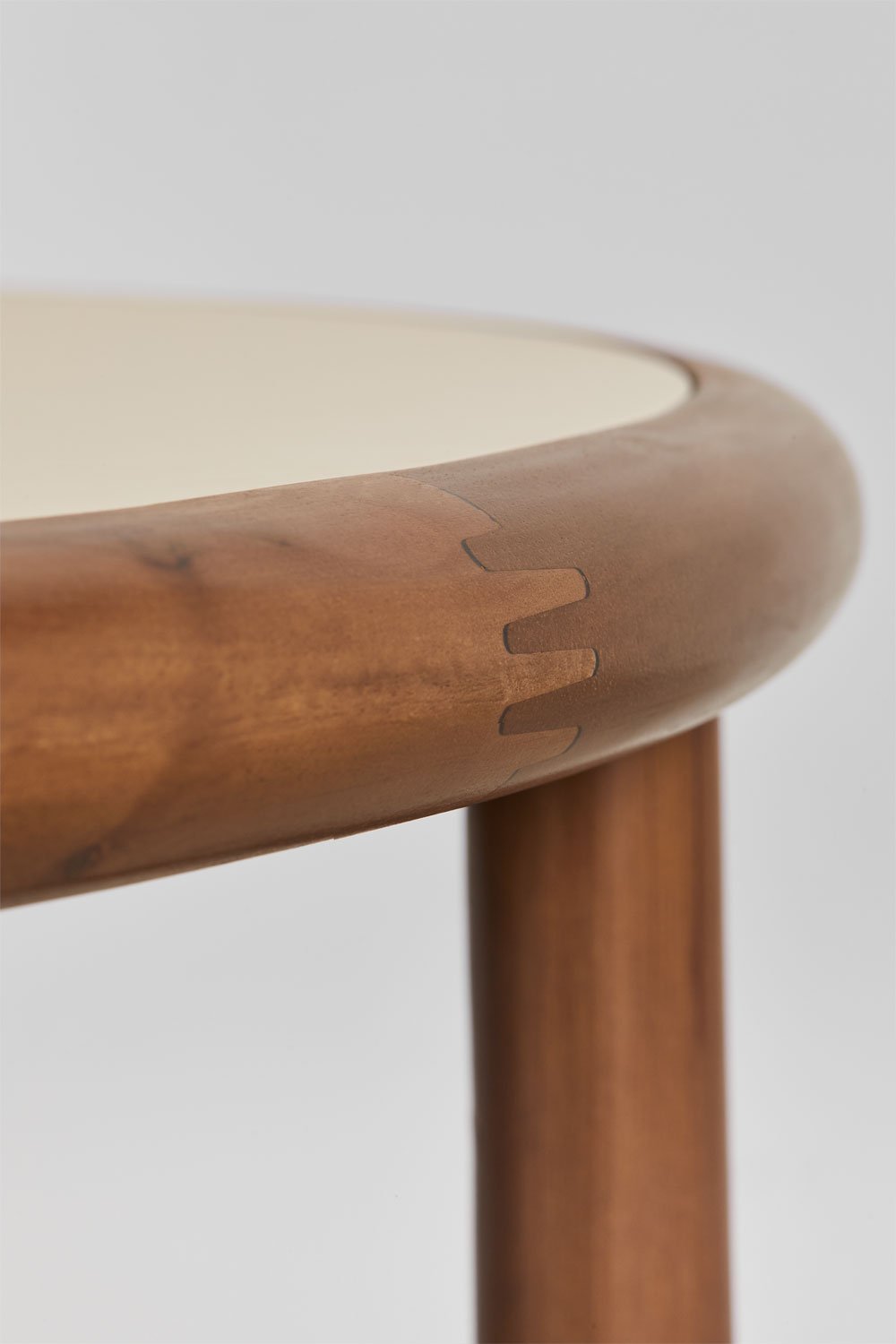 Sklum Okrągły Stolik Kawowy Ogrodowy Olivia Z Drewna Akacjowego