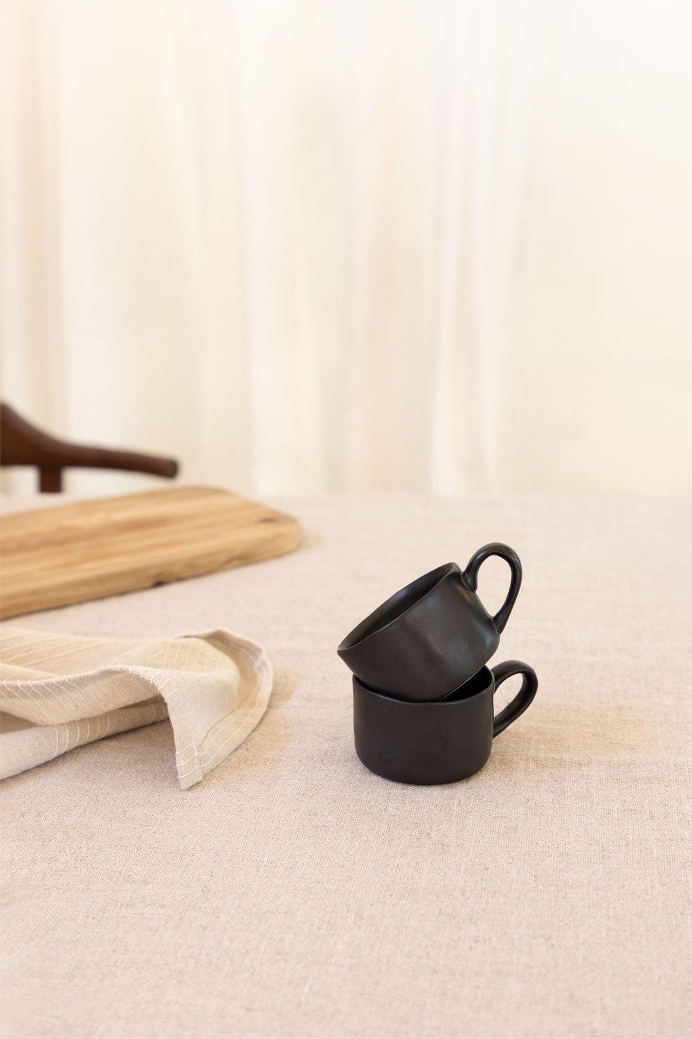 sklum Pack de 2 Chávenas de Café 10 cl com Pires Belvere