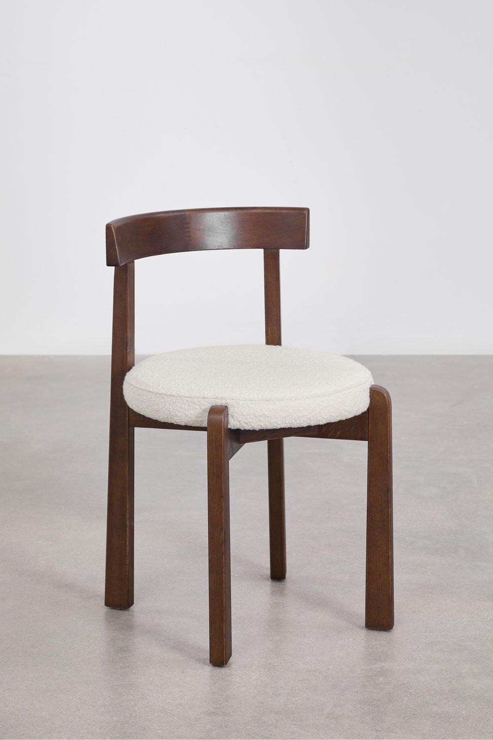 Sklum Pack De 2 Sillas De Comedor En Madera De Roble Y Tapizadas Manila