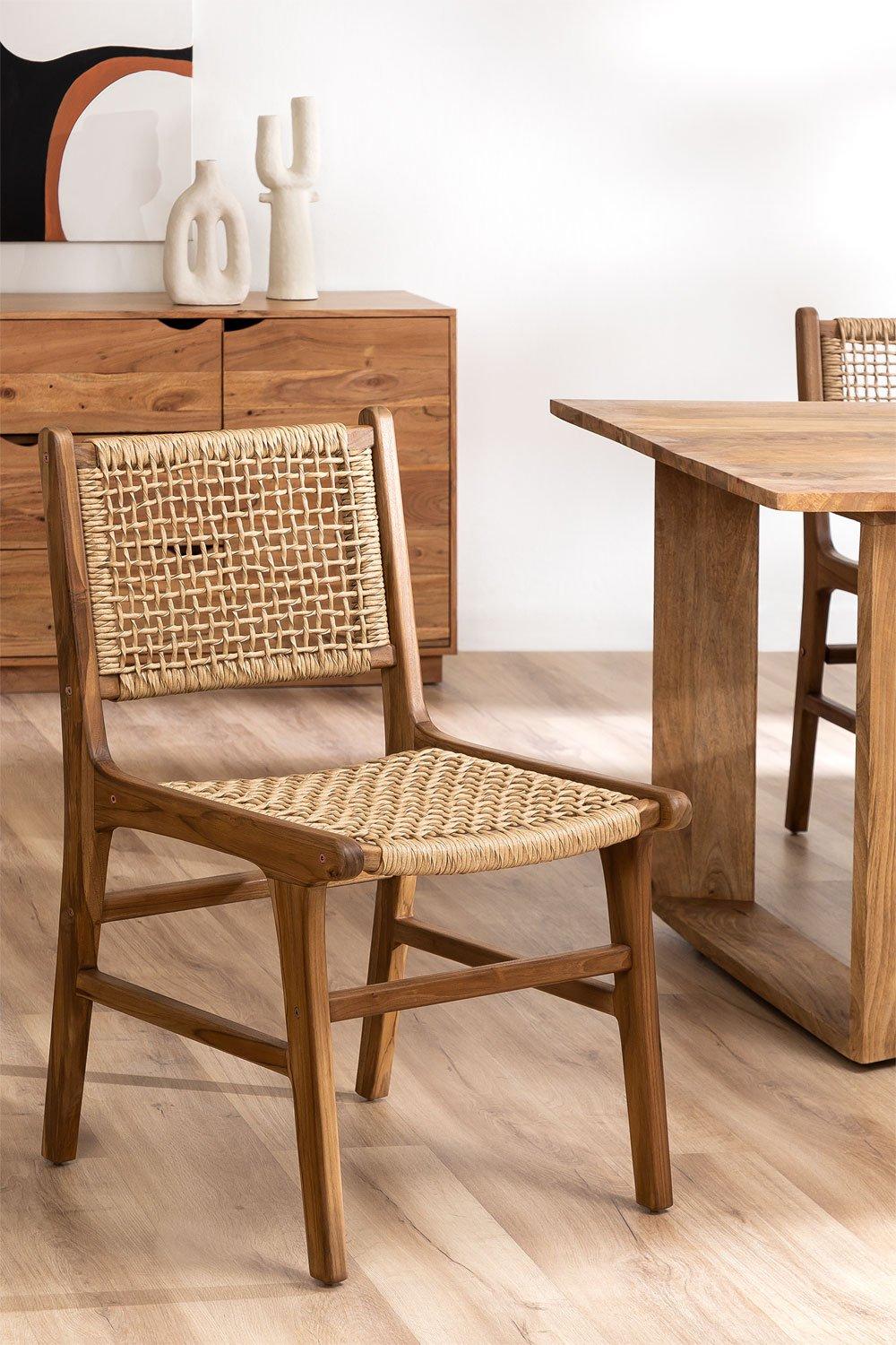 sklum Pack de 2 sillas de comedor en madera de teca Malmo