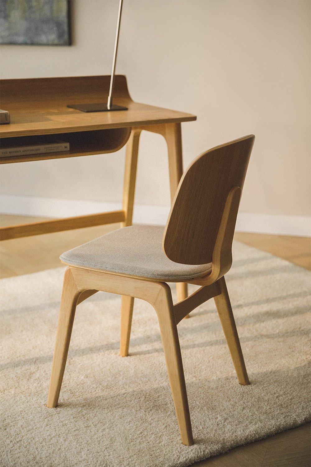 sklum Pack de 2 sillas de comedor en madera y tapizadas Canada