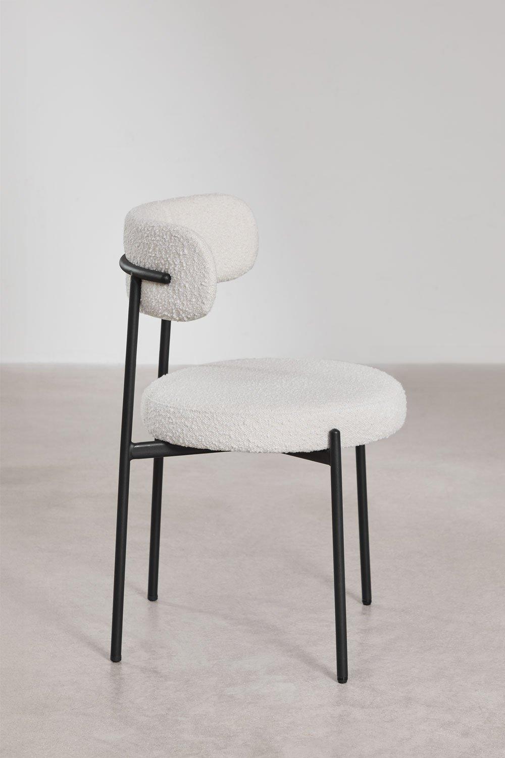 Sklum Pack De 2 Sillas De Comedor En Tela Bouclé Anisa