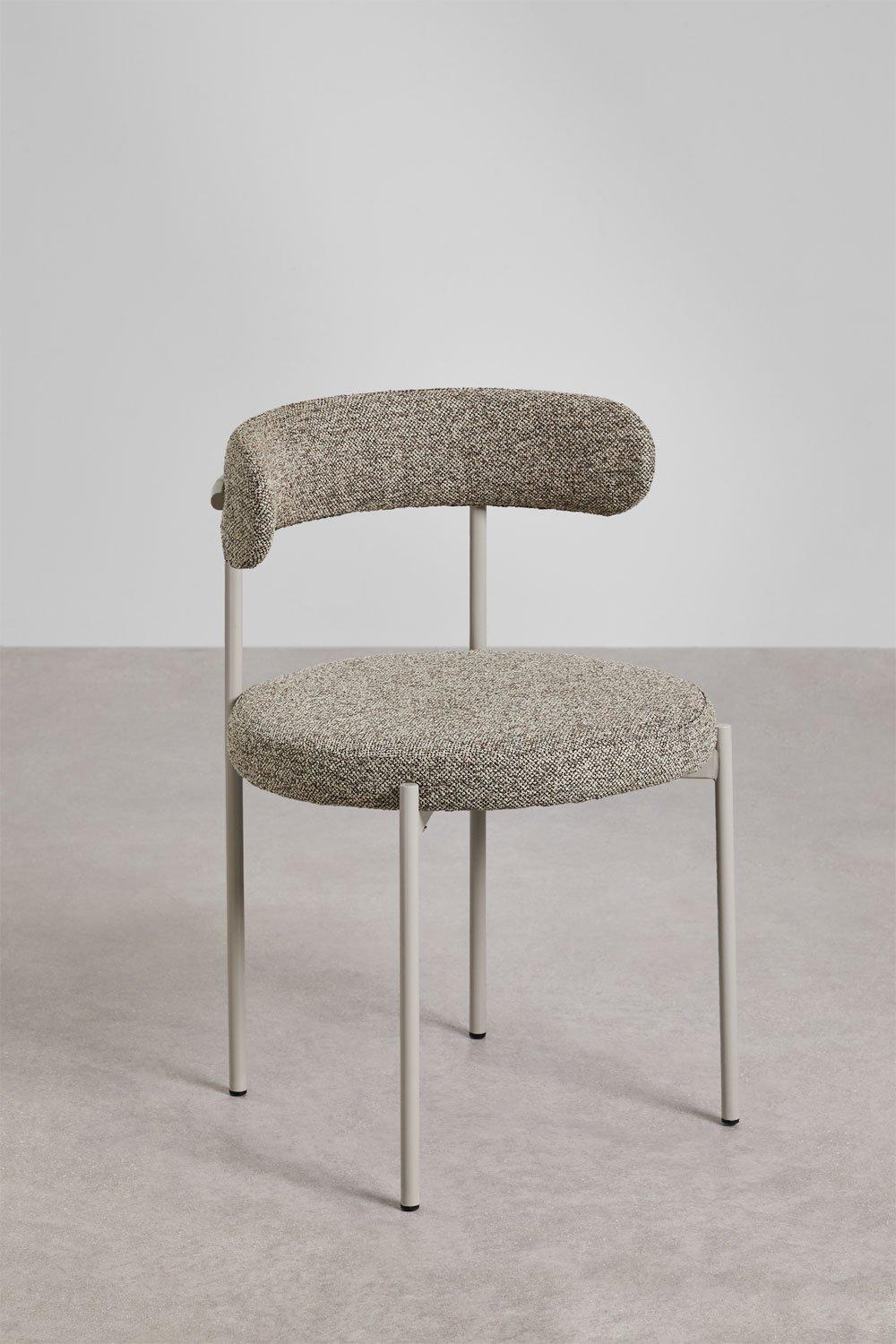 Sklum Pack De 2 Sillas De Comedor En Tela Bouclé Brim