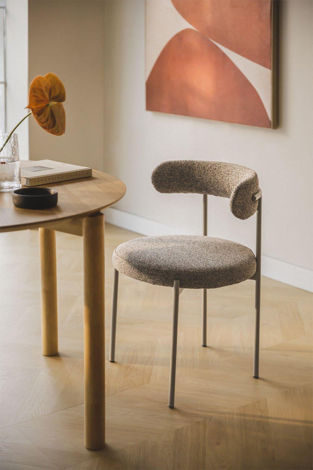 sklum Pack de 2 sillas de comedor en tela bouclé Brim
