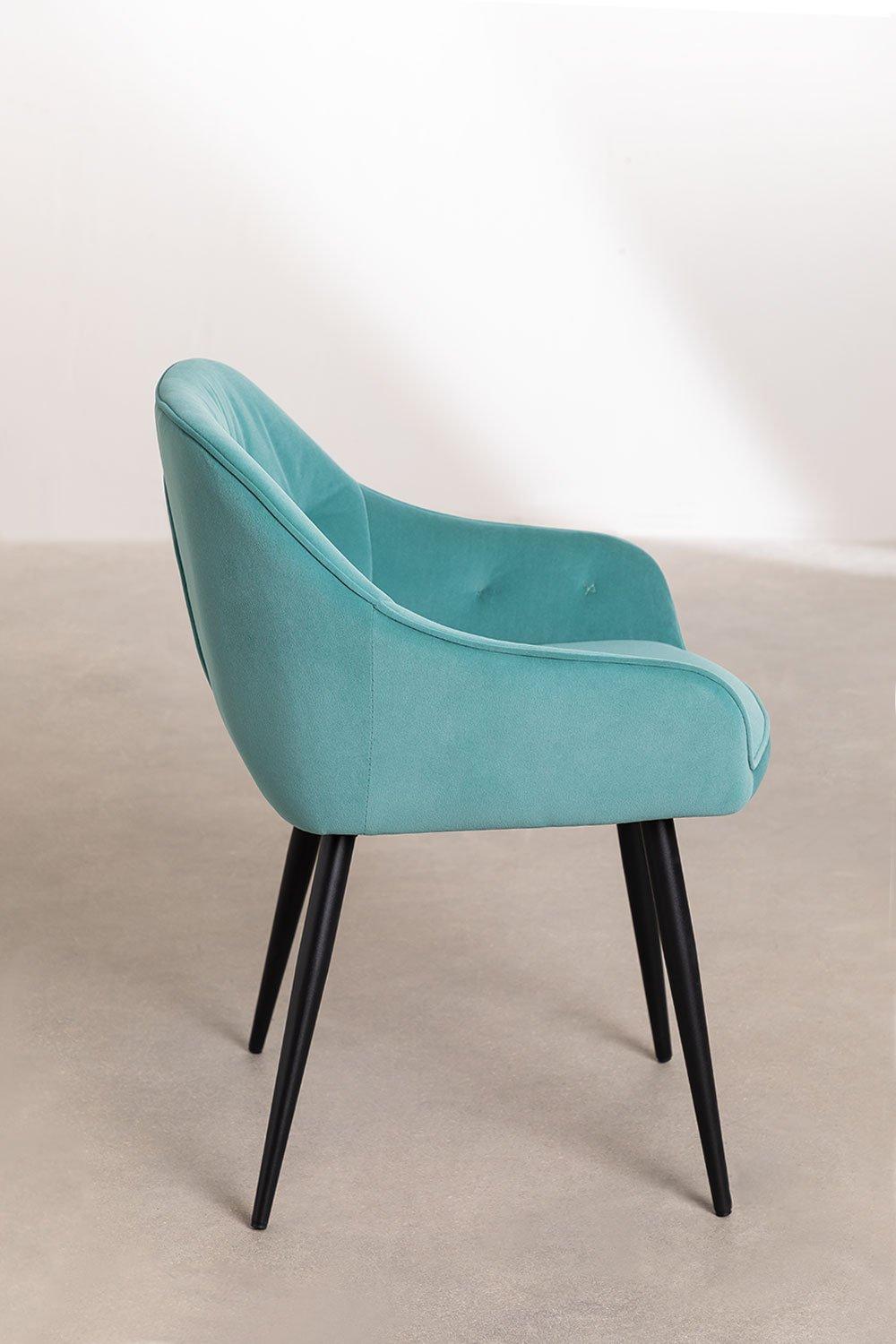 Sklum Pack De 2 Sillas De Comedor En Terciopelo Zilen