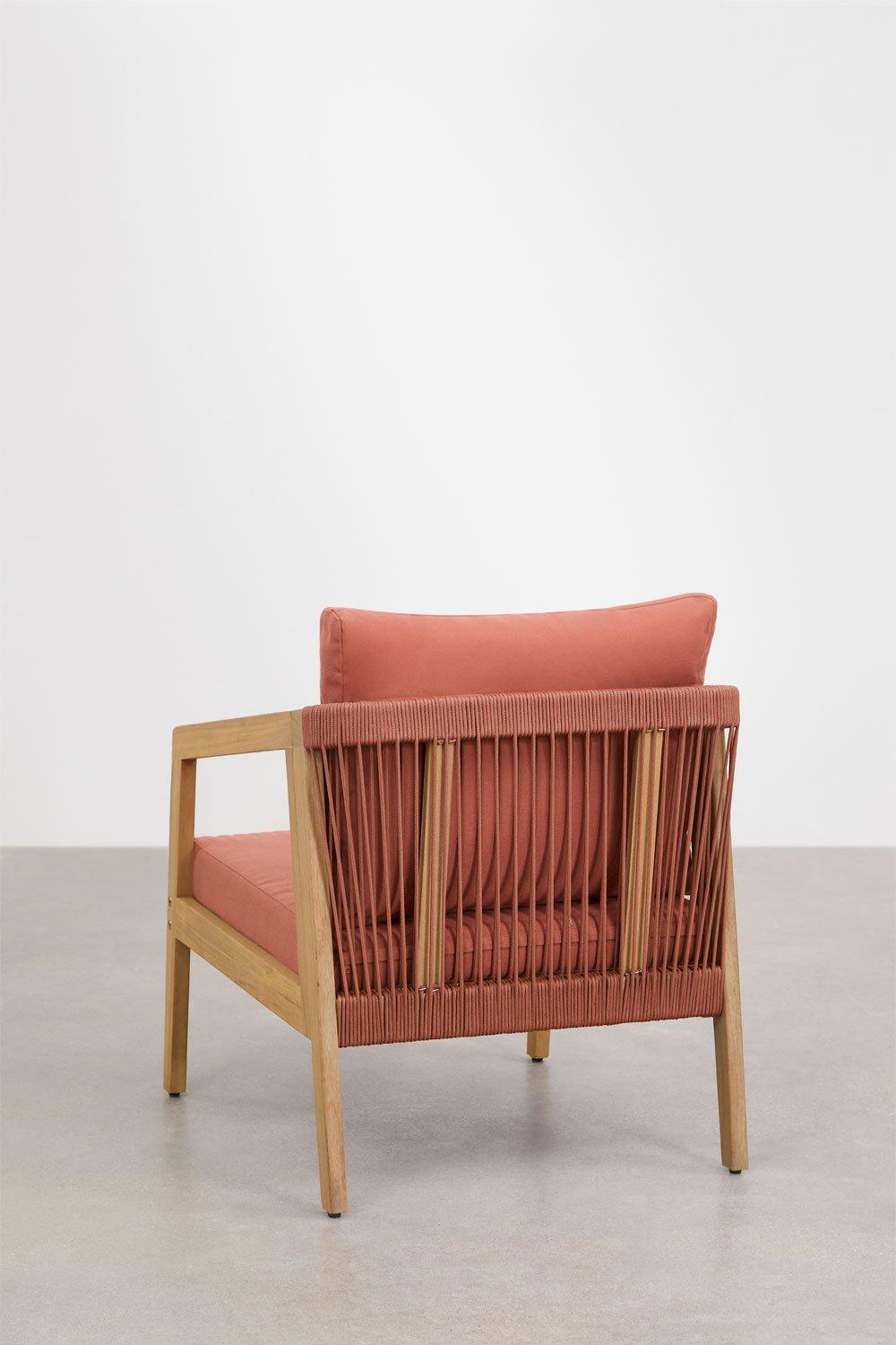 Sklum Pack De 2 Sillones En Madera De Acacia Y Cuerda Trenzada Kaela