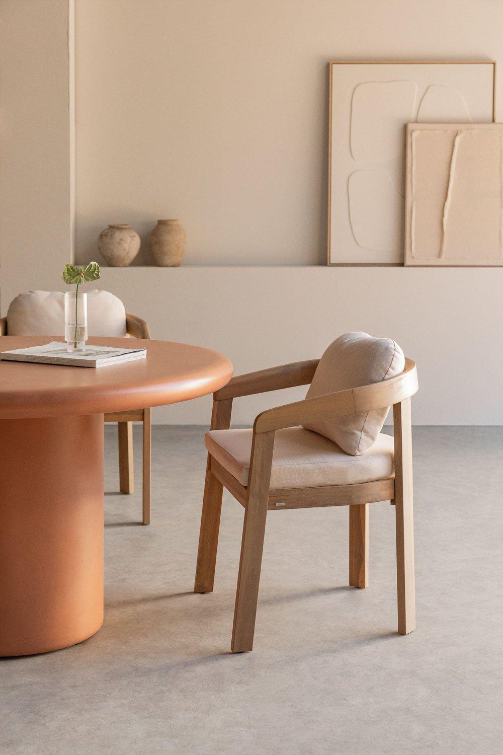 sklum Pack de 4 sillas de comedor en madera de acacia Uleno