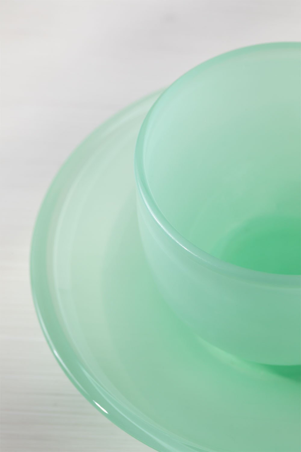 Sklum Pack De 4 Tazas De Café 15 Cl Con Plato De Vidrio Ainara