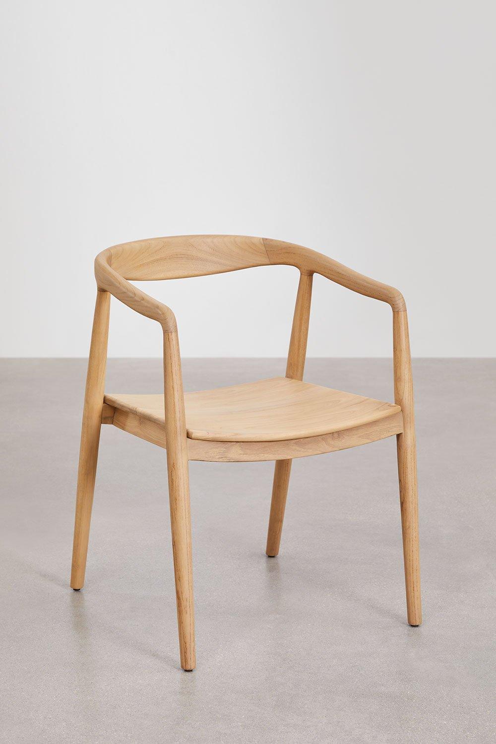 Sklum Pack Of 2 Rokan Teak Dining Chairs With Armrests