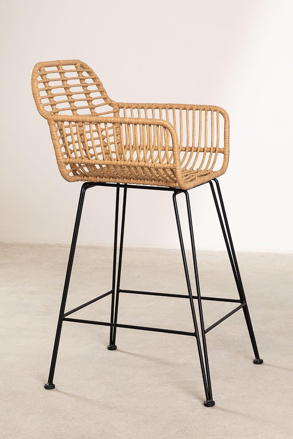 Sklum Packung Mit 2 Eska-Hockern Aus Synthetischem Rattan