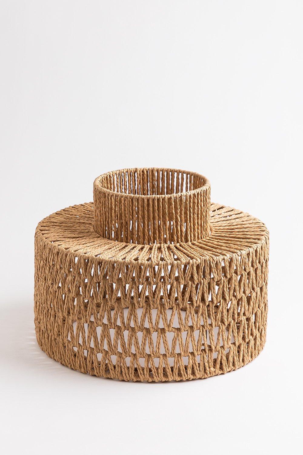 Sklum Pantalla Para Lámpara En Papel Trenzado Kiara