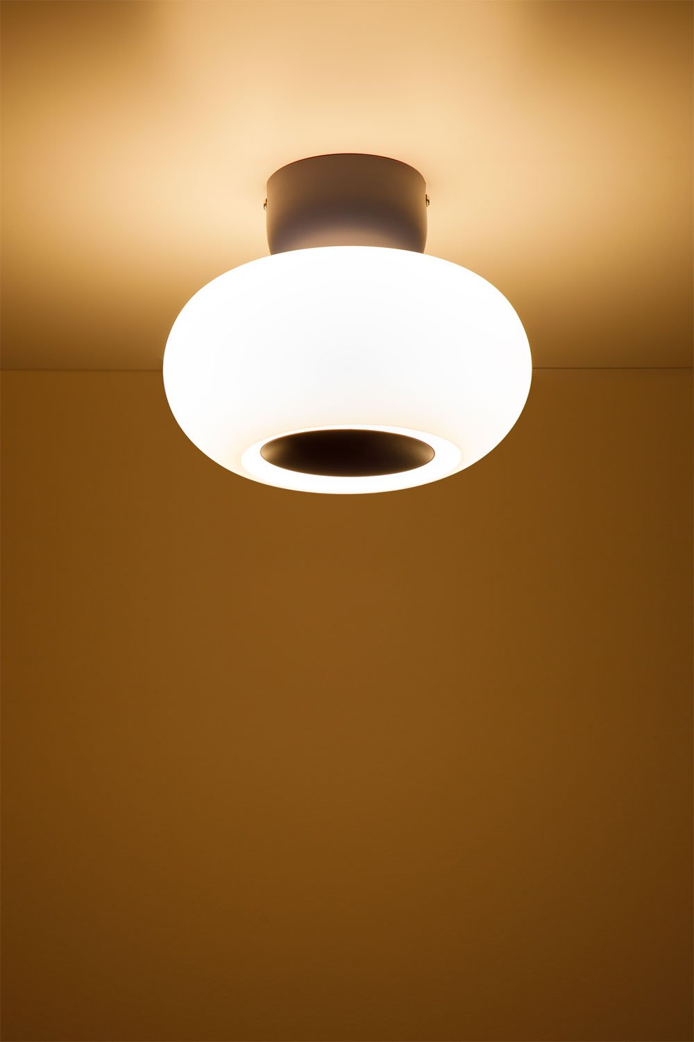 Sklum Plafón De Techo LED En Cristal Y Acero Deruent