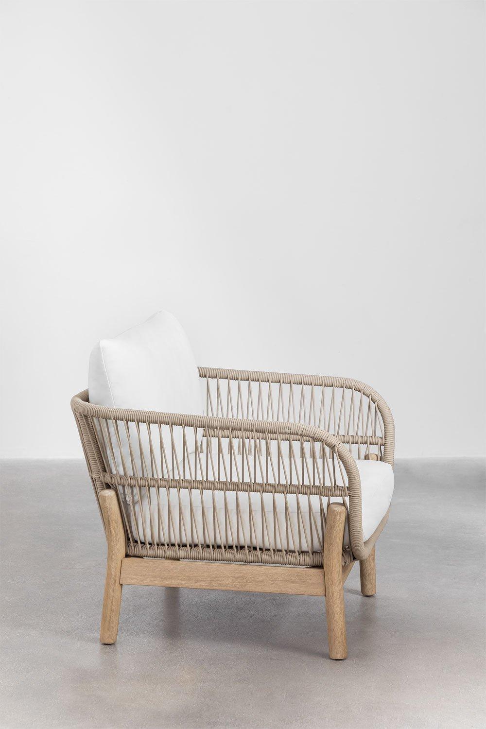 Sklum Poltrona Da Giardino In Alluminio E Legno Di Acacia Karvia