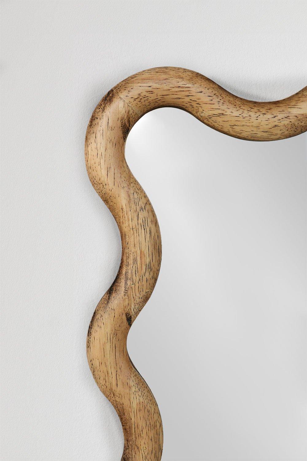 Sklum Prostokątne Lustro ścienne (55 X 40 Cm) Z Drewna Dębowego Tilore
