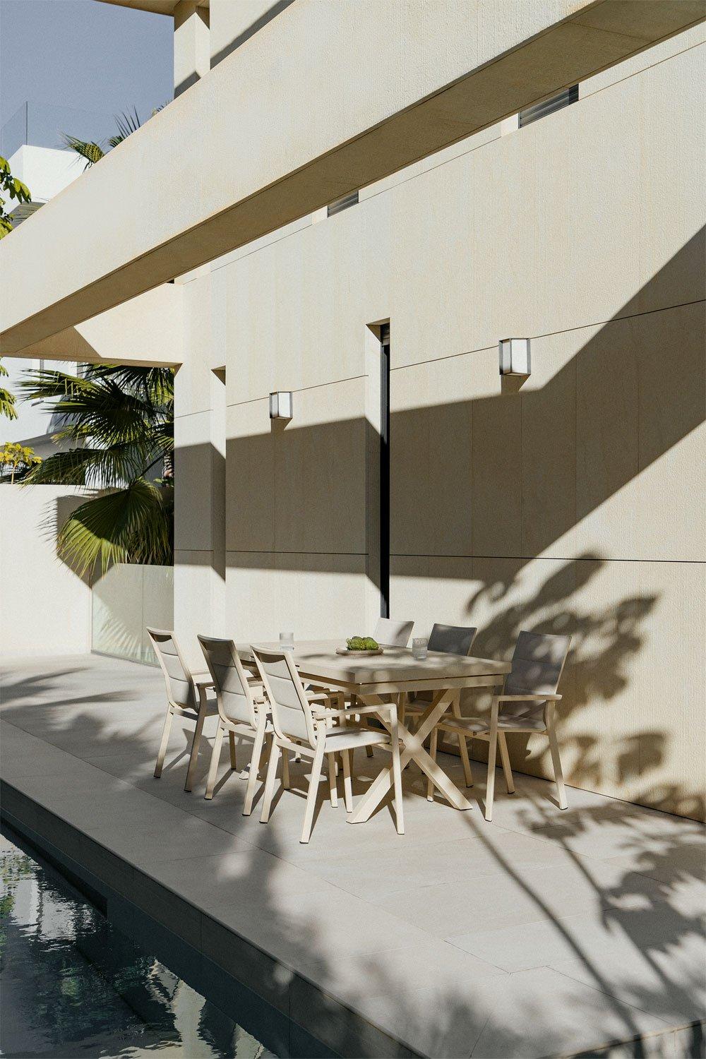 sklum Prostokątny stół ogrodowy 180-240x90 cm rozkładany z aluminium Karena