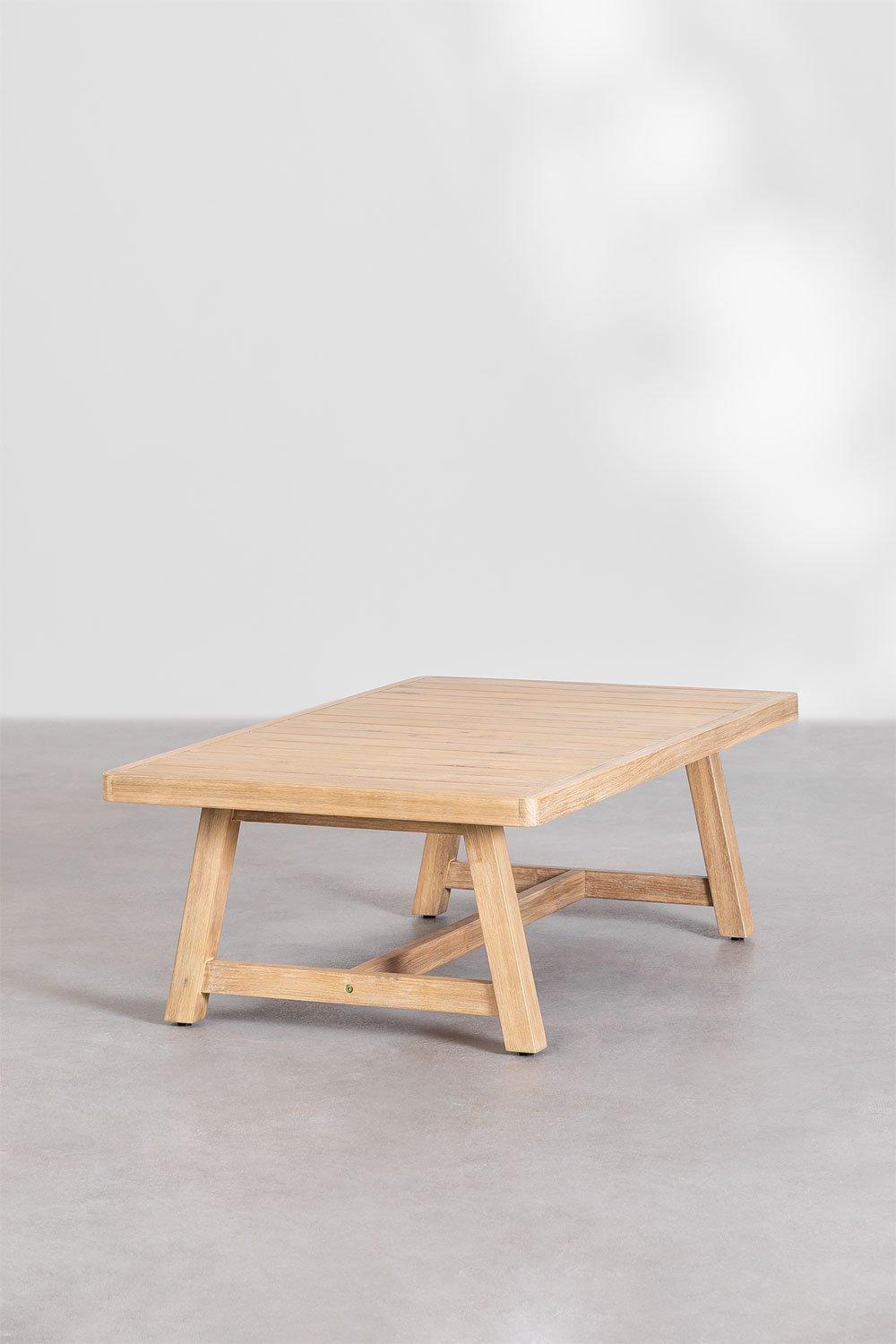 Sklum Prostokątny Stolik Kawowy Do Ogrodu 130x75 Cm Z Drewna Akacjowego Dubai