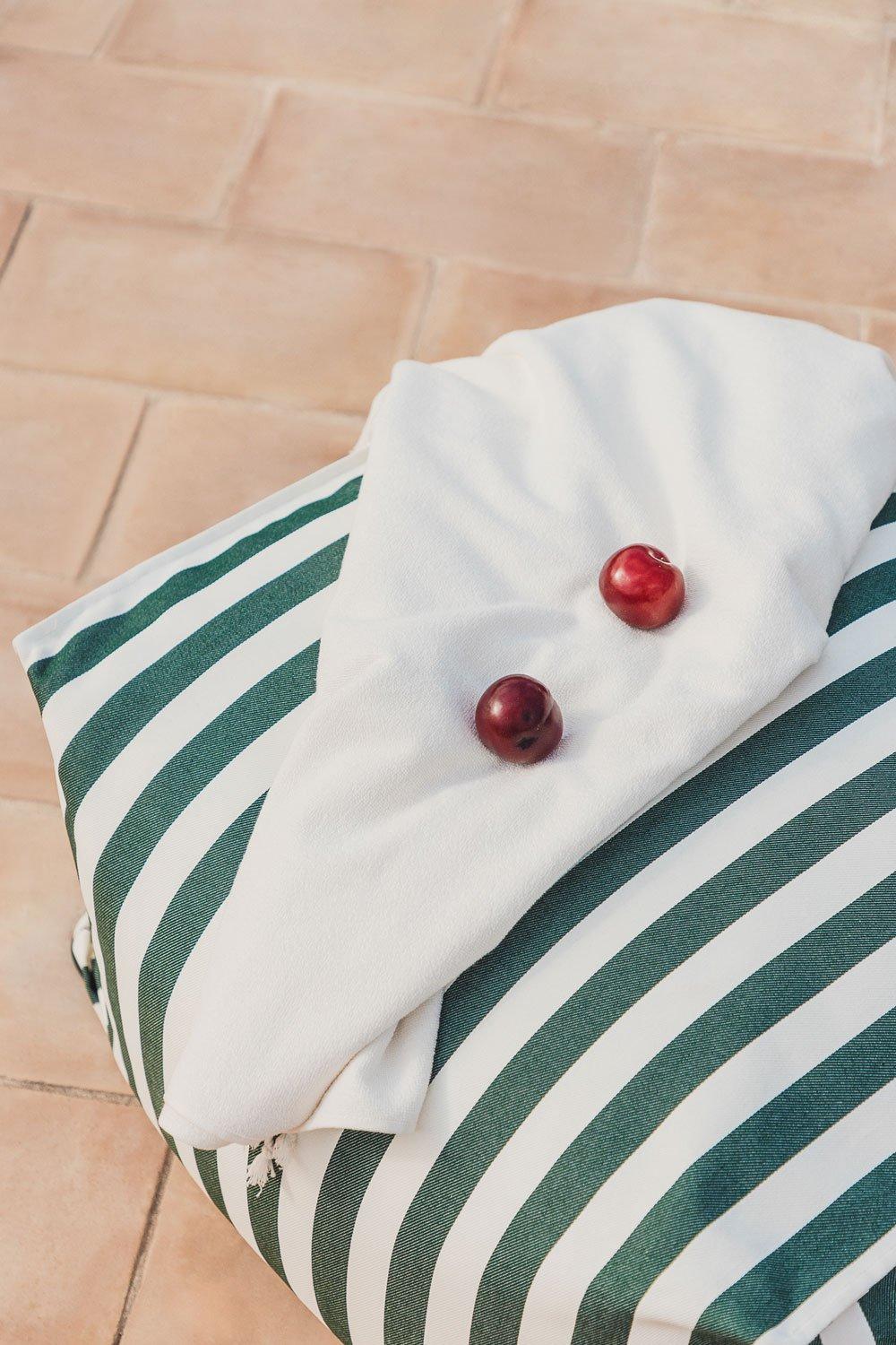 Sklum Puff Rectangular 75x65 Cm Para Sofá Modular De Jardín En Tela Sandel