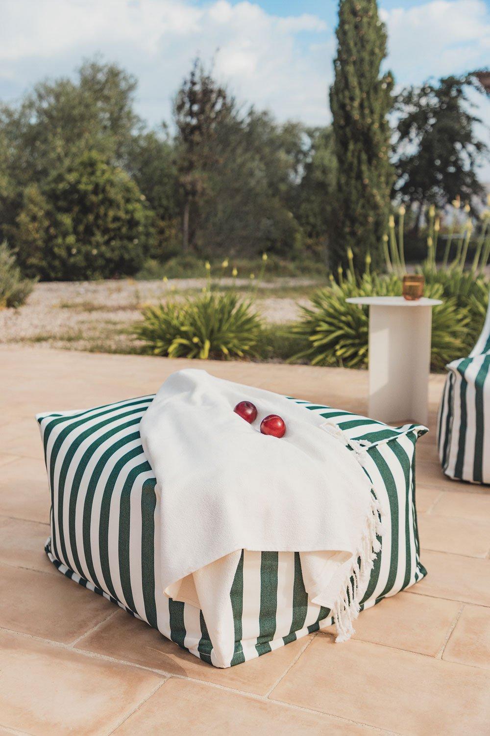 sklum Puff rectangular 75x65 cm para sofá modular de jardín en tela Sandel