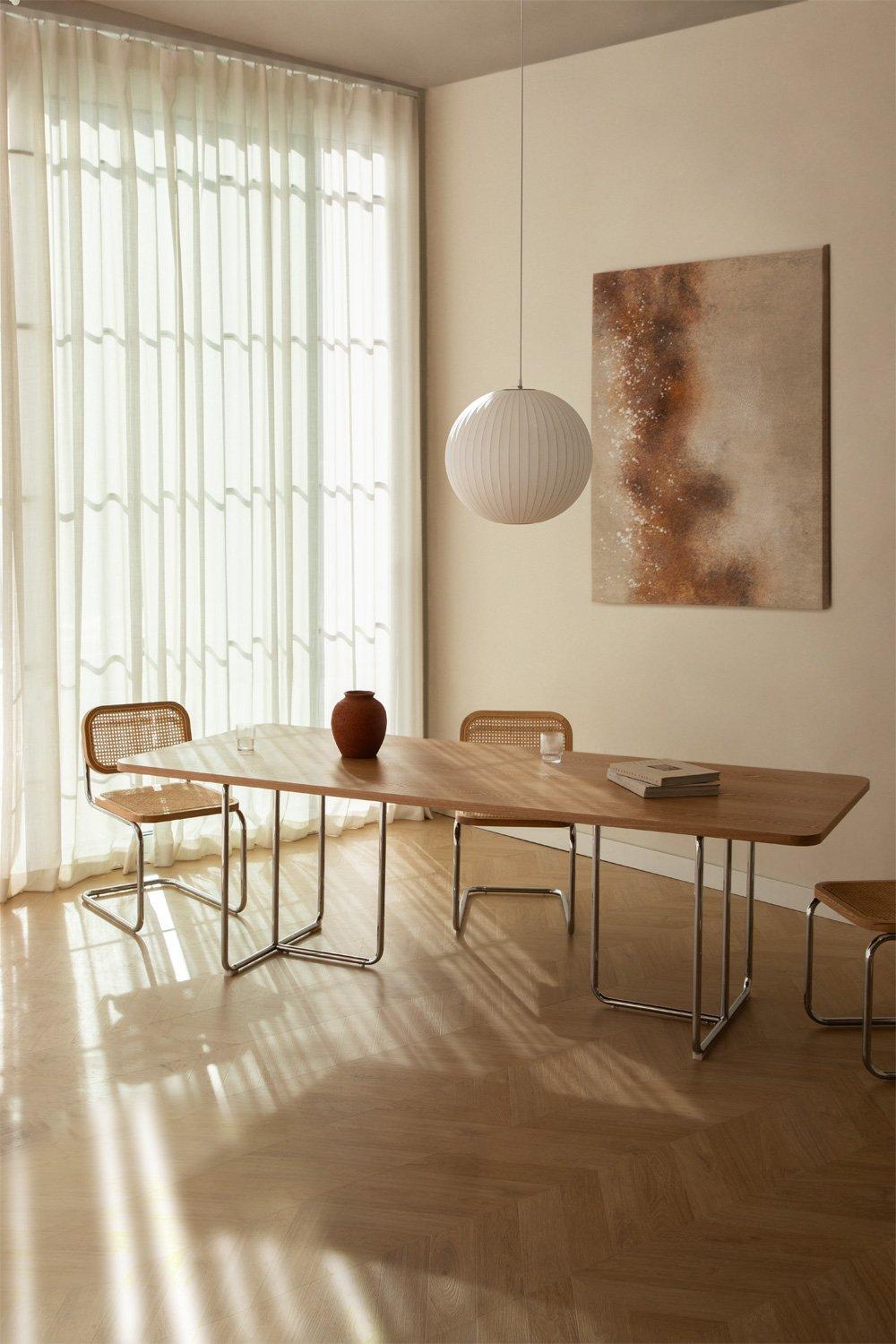 sklum Rechthoekige eettafel in MDF en roestvrij staal Tento