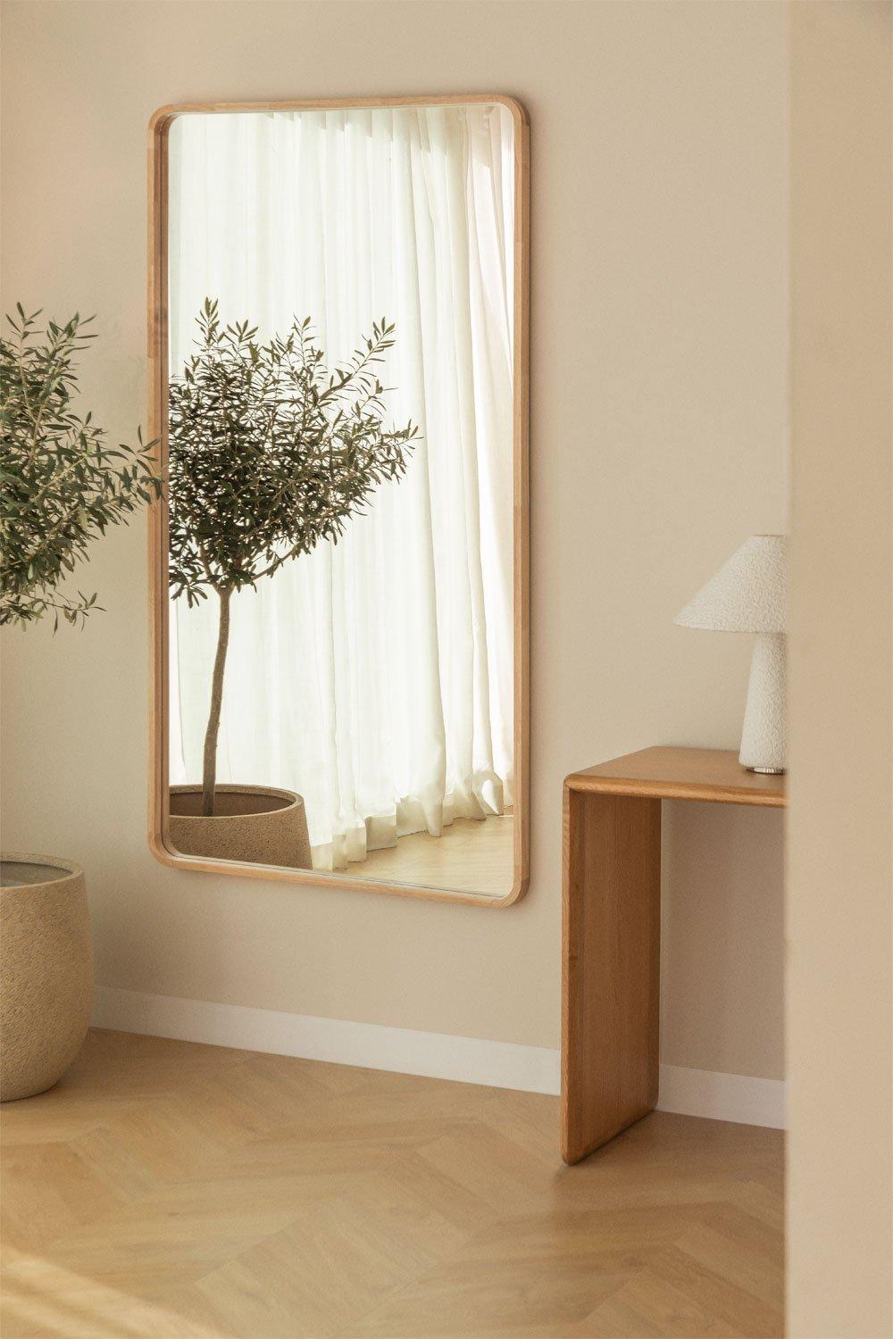 sklum Rectangular wall mirror (170 x 90 cm) in Ornella oak wood