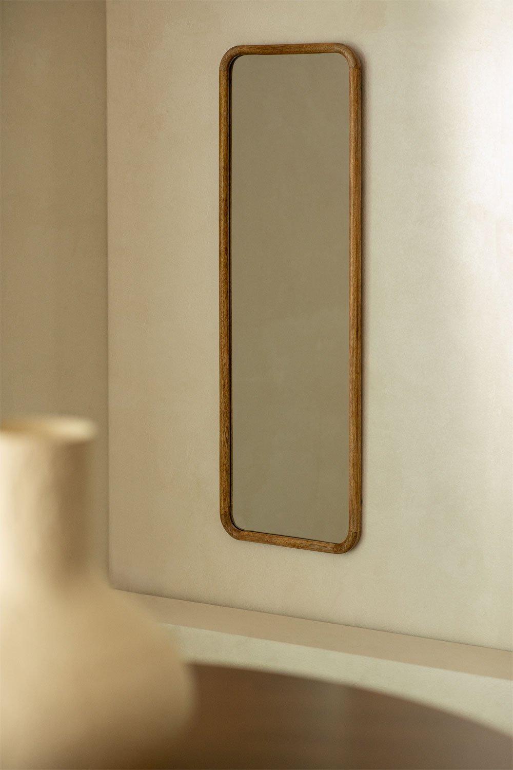 sklum Rectangular wall mirror in mango wood (36.5x115 cm) Mirtzia