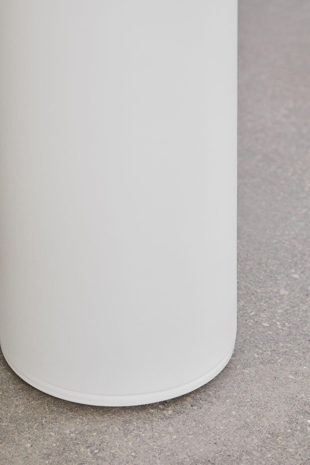 Sklum Ronde Tafelset Ø120 Cm In Keramiek En Aluminium Arken En 4 Tuinstoelen Met Armleuningen In Aluminium En Bouclé Stof Yervin