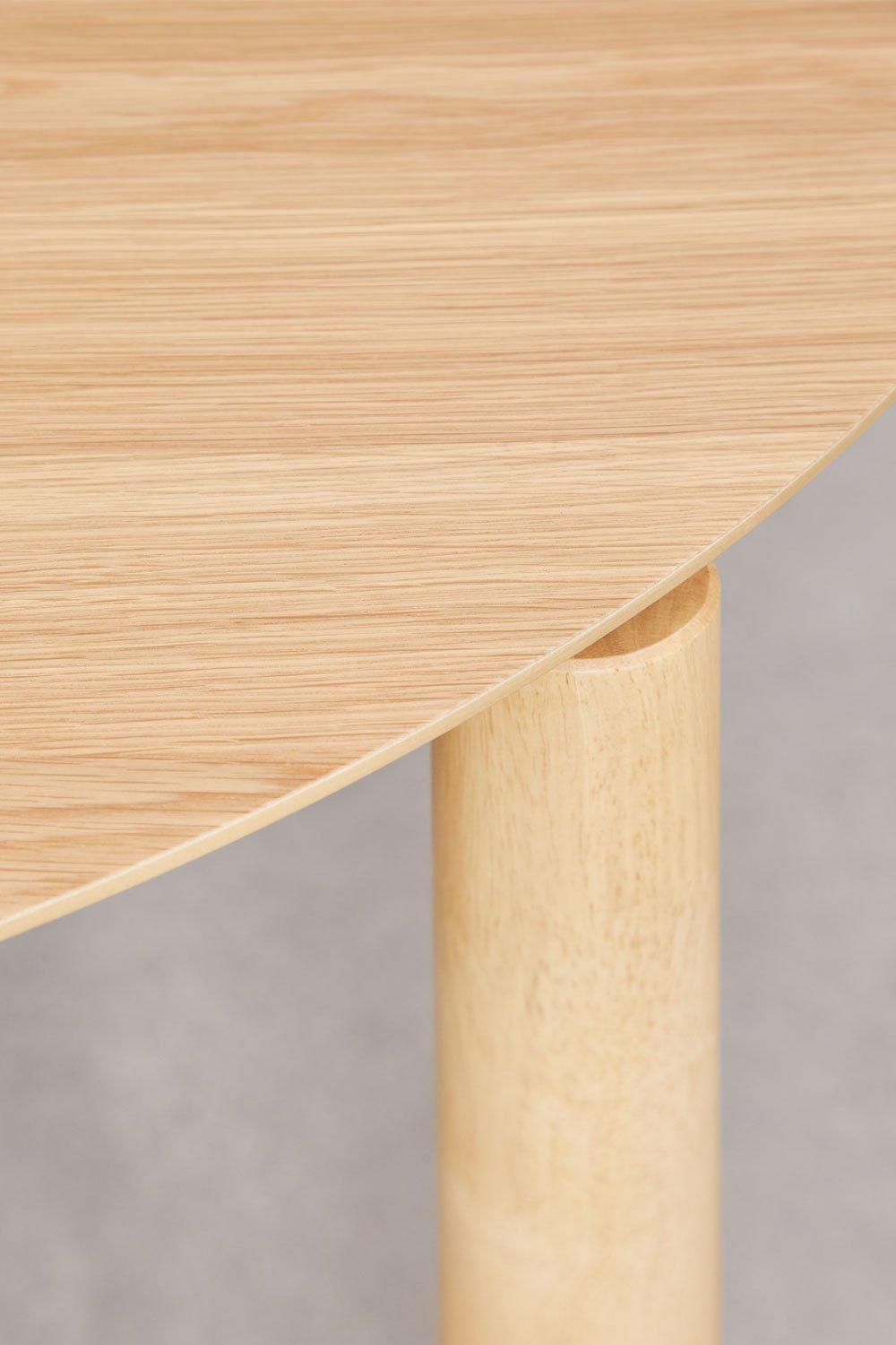 Sklum Round Dining Table Ø110 Cm In MDF With Munden Oak Veneer