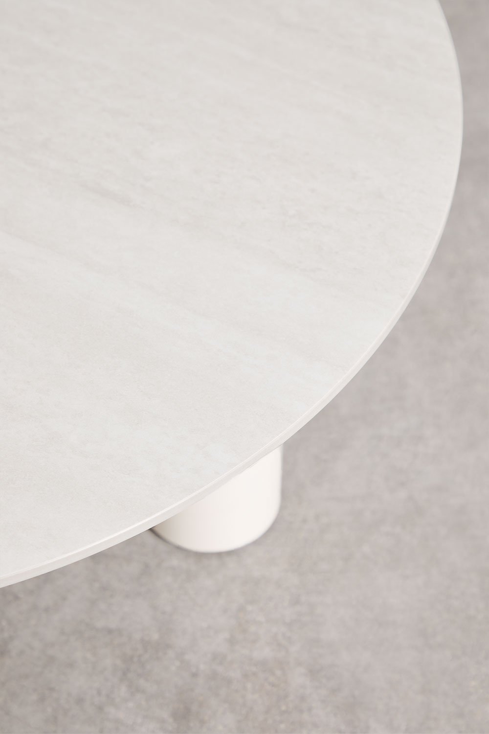 Sklum Round Garden Coffee Table Ø80 Cm In Sintered Stone And Aluminum Umeko