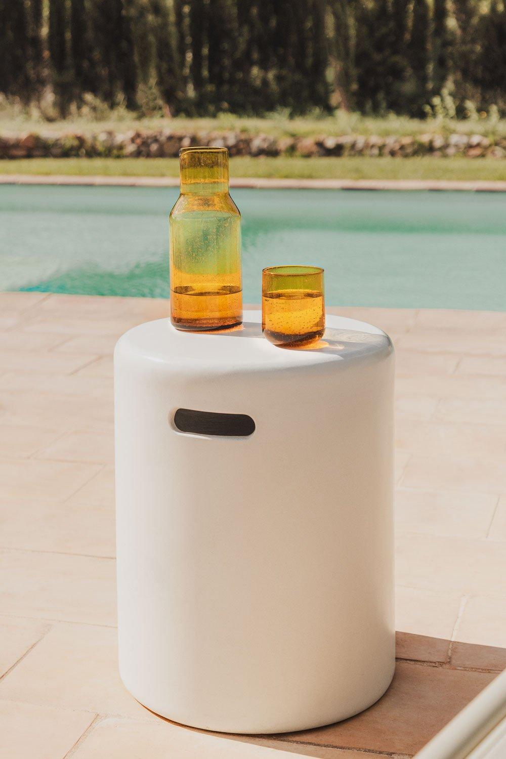 sklum Round garden side table Ø35 cm in Biltet cement