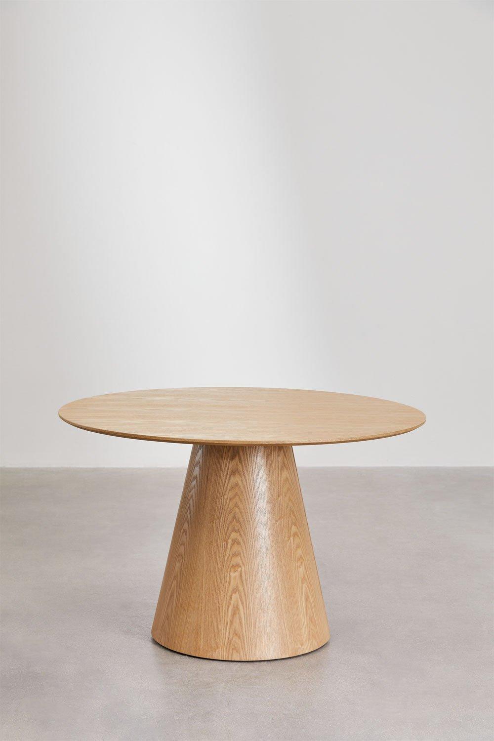 Sklum Runder Esstisch Ø120 Cm Aus MDF Und Eschenfurnier Agnes