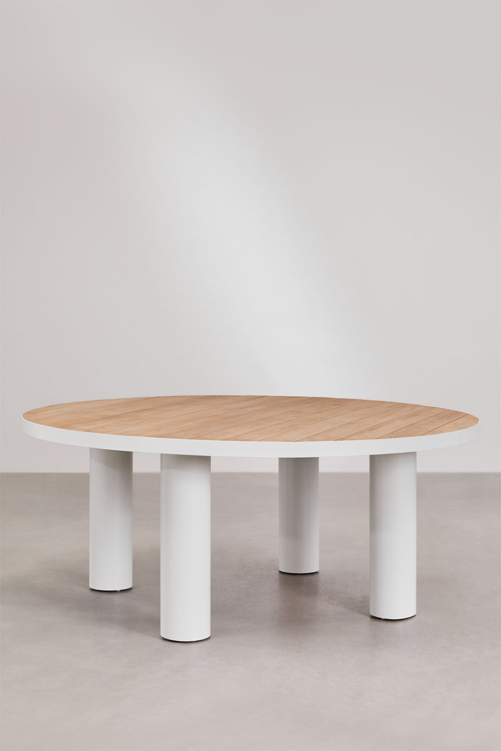 Sklum Runder Gartentisch Ø180 Cm Aus Teakholz Und Aluminium Riviera