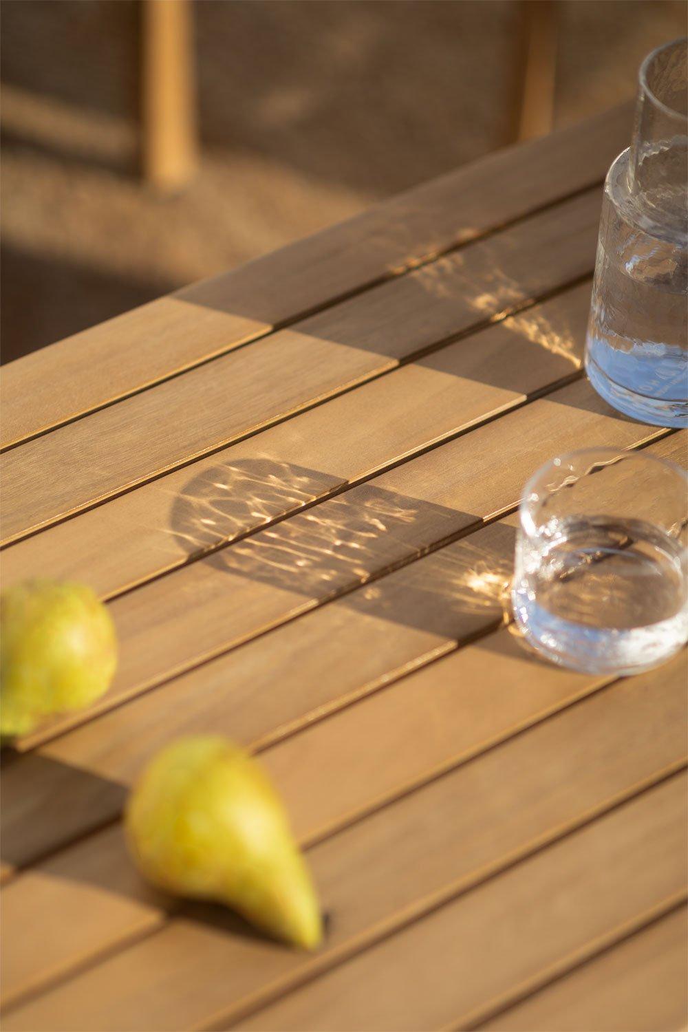 Sklum Salon De Jardin En Bois D'acacia Kaela Avec Canapé 2 Fauteuils Et Table Basse