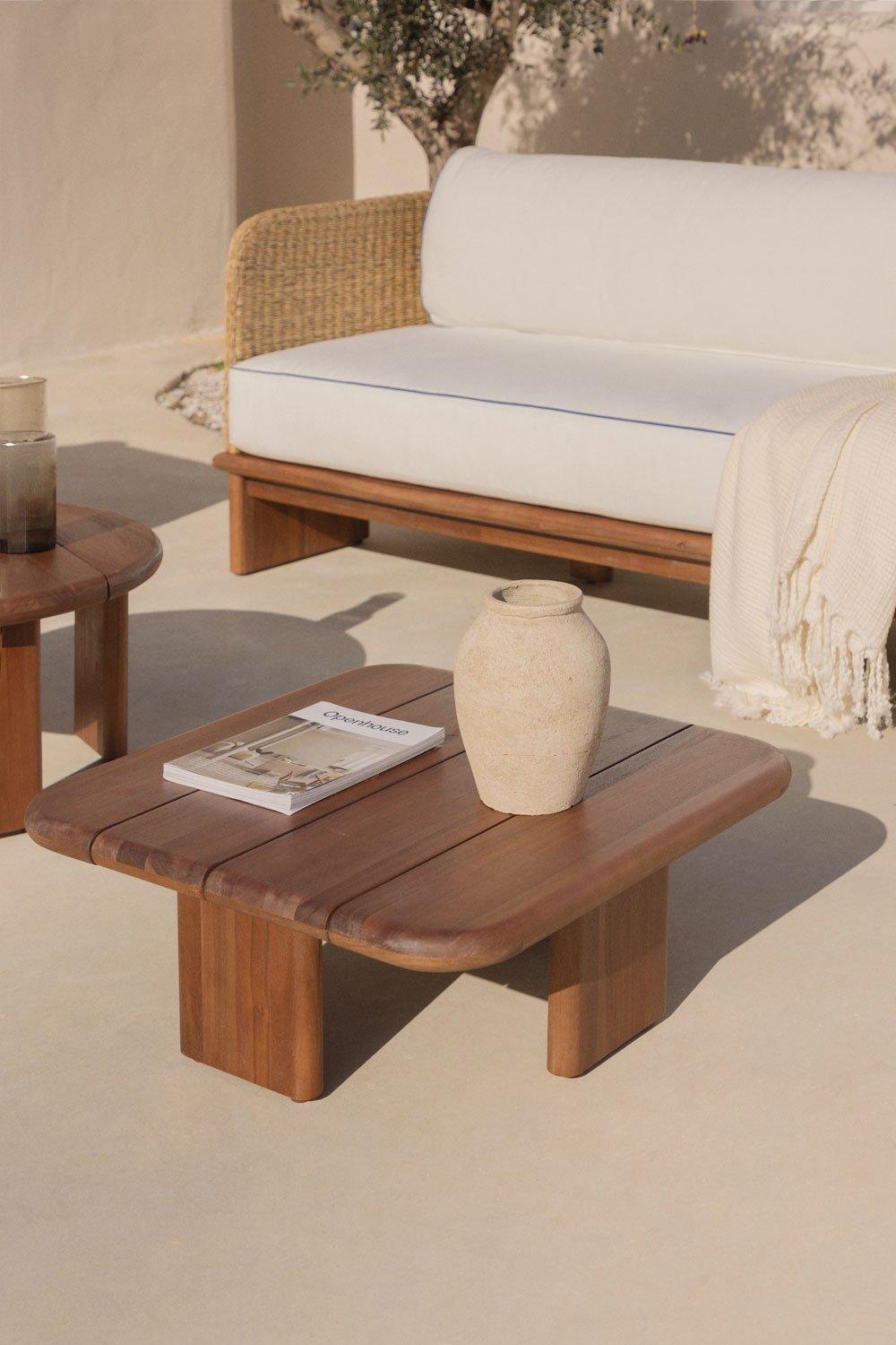 sklum Salontafel voor de tuin vierkant 70x70 cm van acaciahout Famara