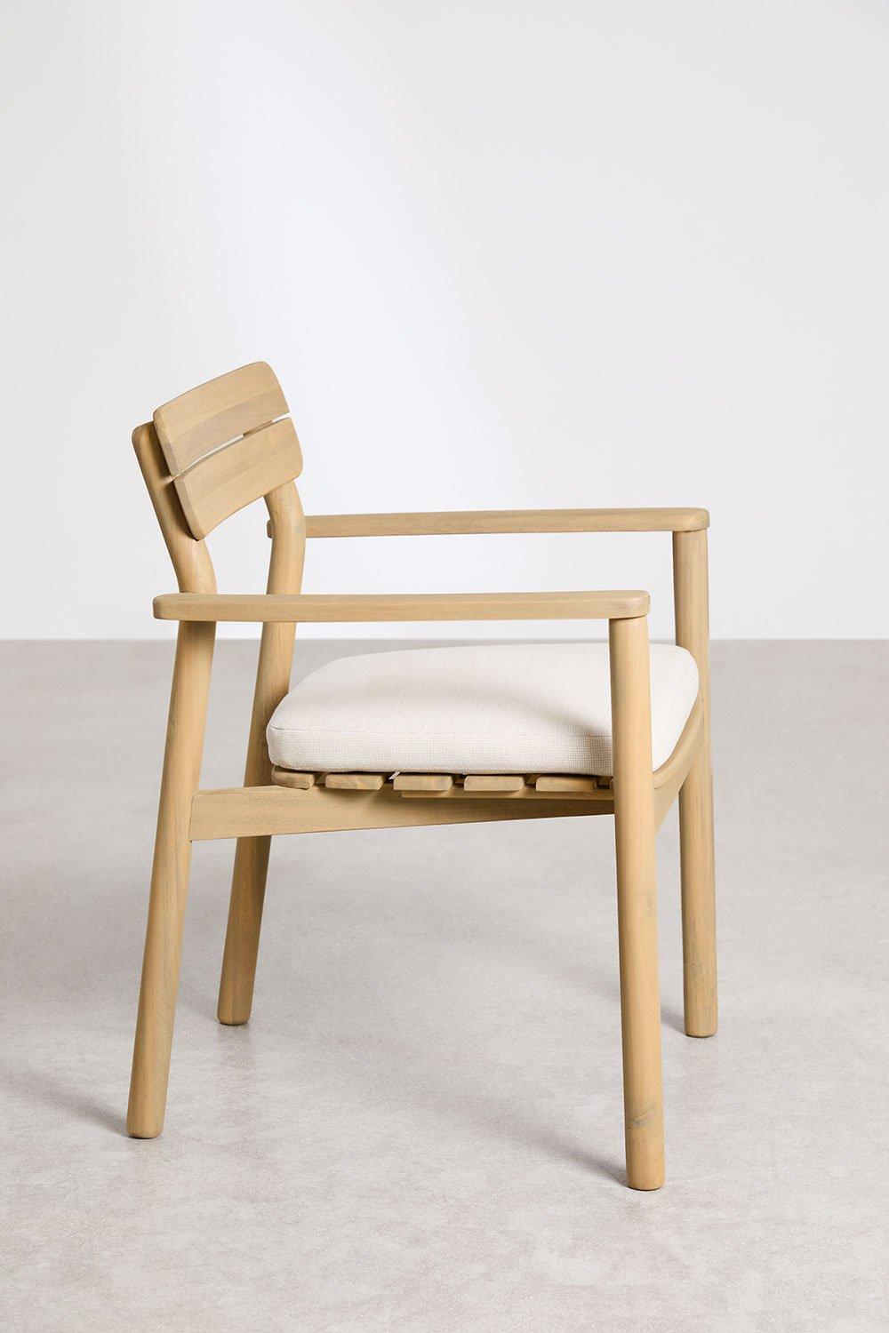 Sklum Sedia Da Pranzo Con Braccioli In Legno Di Acacia Saira