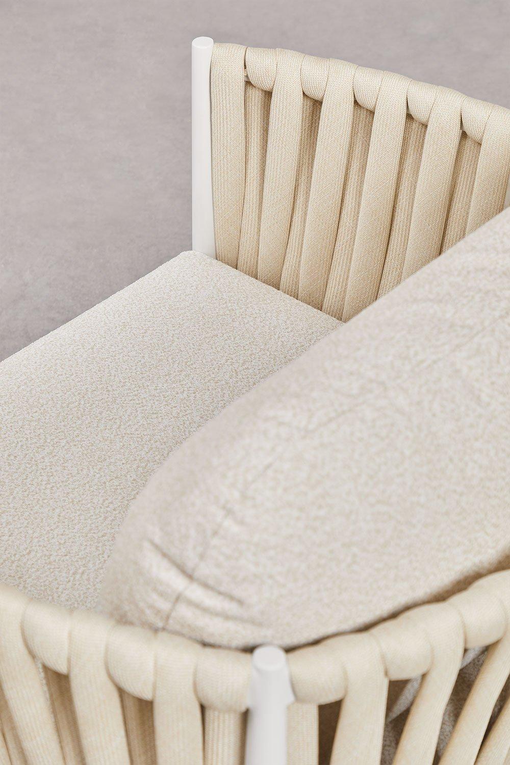 Sklum Sereilen Garden Armchair In Aluminium And Bouclé Fabric